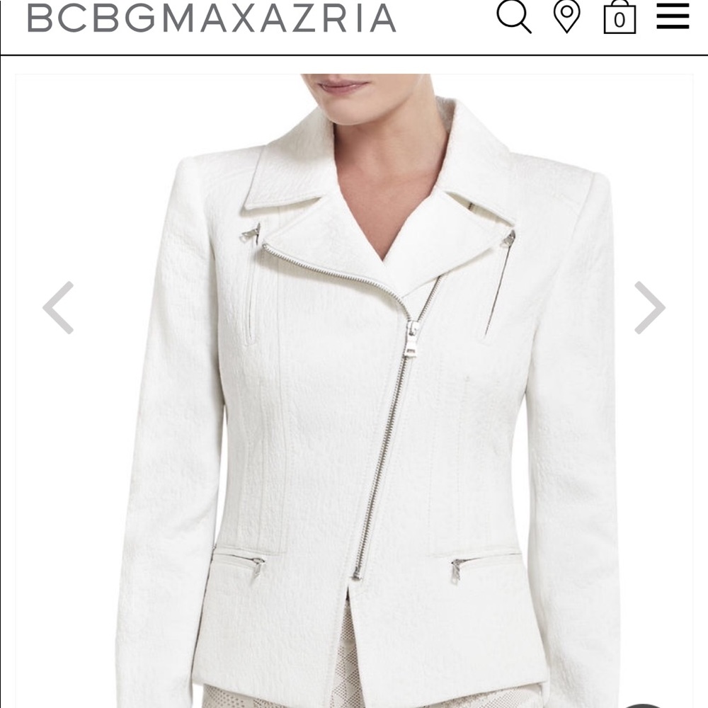Bcbg White Moto Jacket